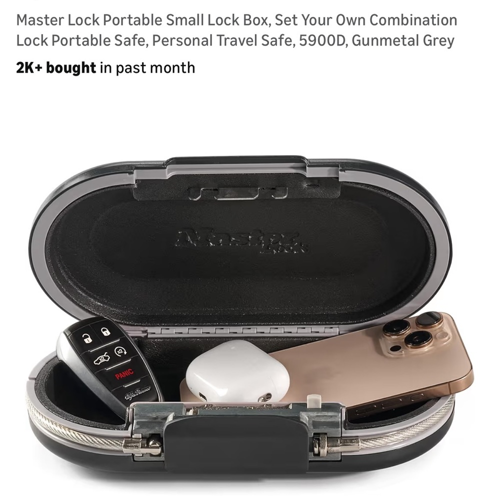 Master Lock Portable Small Lock Box